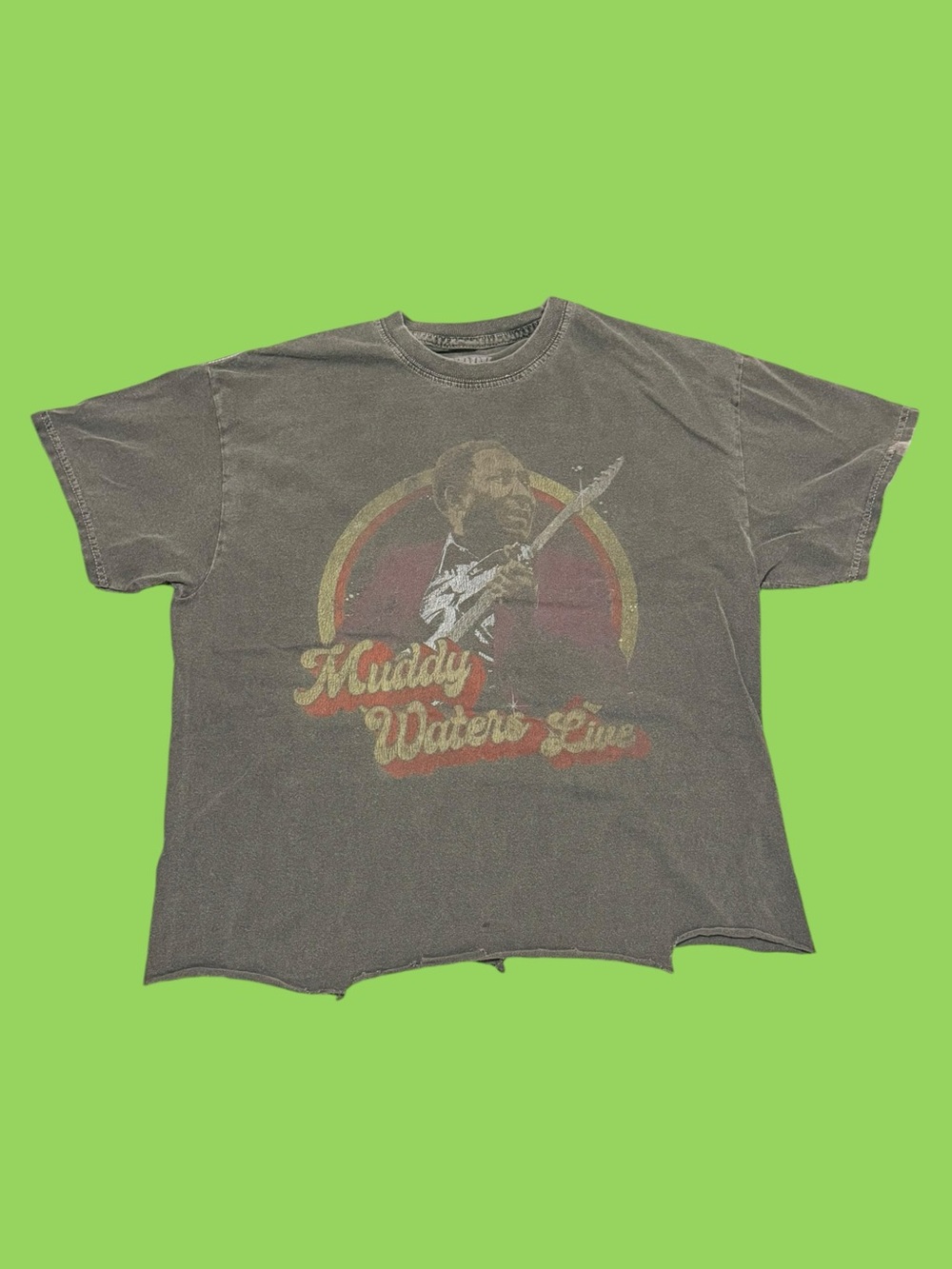 Muddy Waters Live Goody Two Sleeves Cropped Tee Small Medium Retro Blues